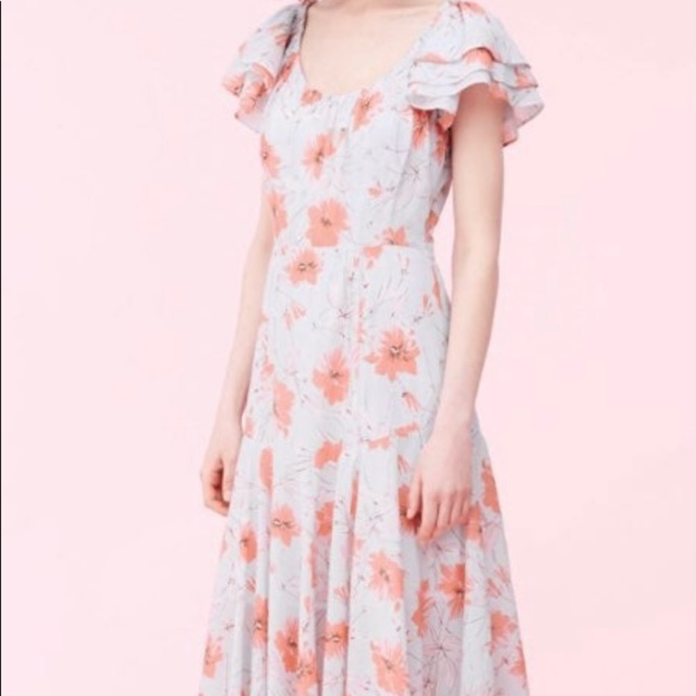 NWT La Vie Rebecca Taylor Louise Floral Midi Dress